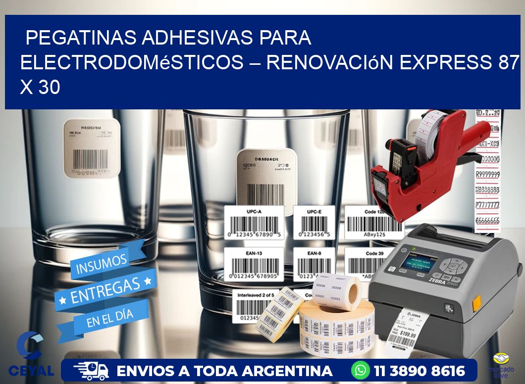 Pegatinas Adhesivas para Electrodomésticos – Renovación Express 87 x 30