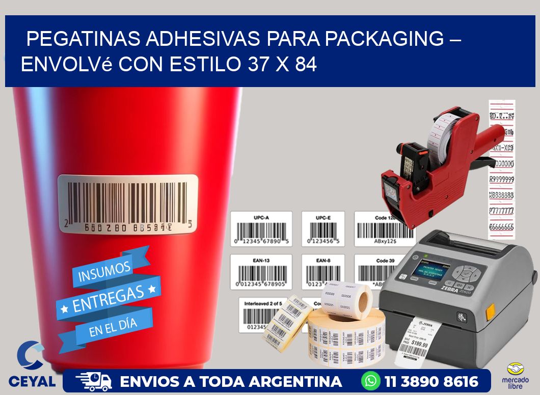 Pegatinas Adhesivas para Packaging – Envolvé con Estilo 37 x 84