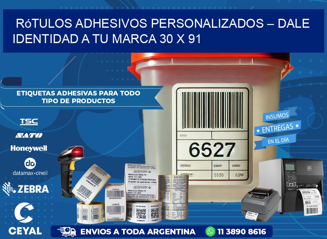 Rótulos Adhesivos Personalizados – Dale Identidad a Tu Marca 30 x 91