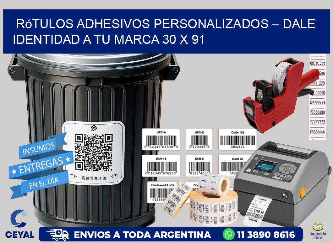 Rótulos Adhesivos Personalizados – Dale Identidad a Tu Marca 30 x 91