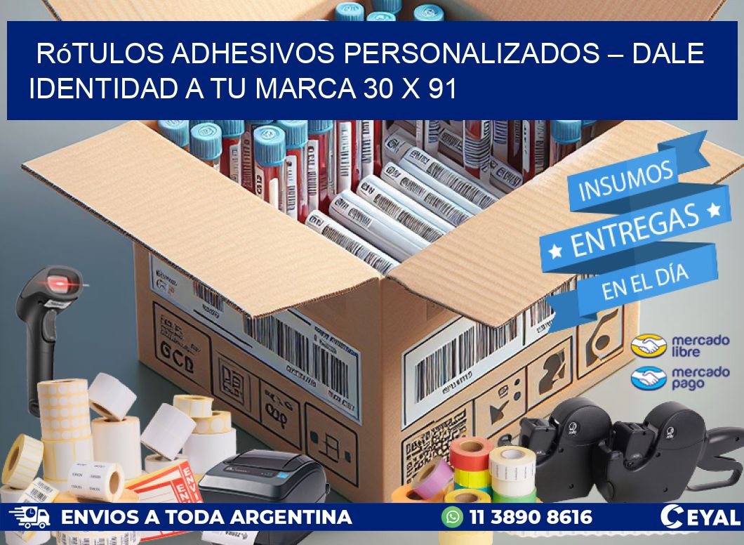 Rótulos Adhesivos Personalizados – Dale Identidad a Tu Marca 30 x 91