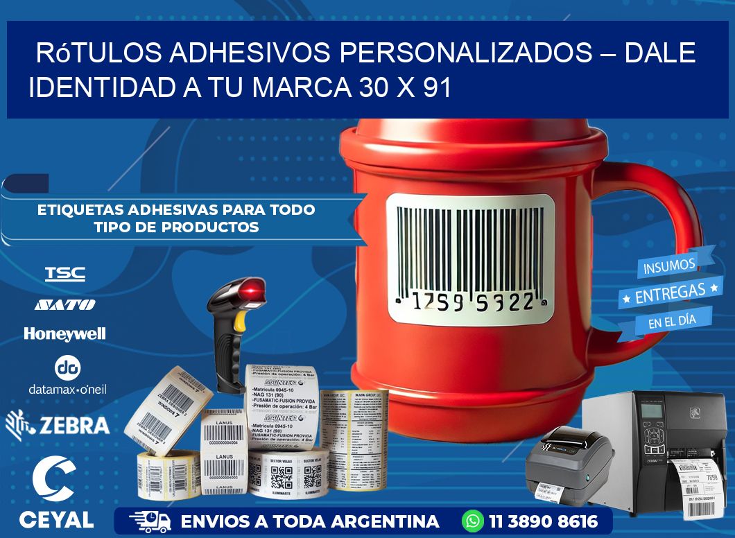 Rótulos Adhesivos Personalizados – Dale Identidad a Tu Marca 30 x 91