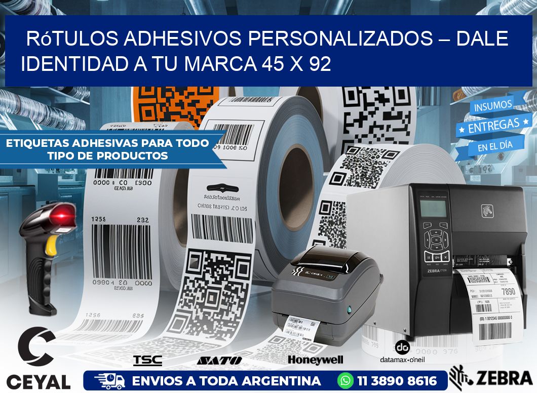 Rótulos Adhesivos Personalizados – Dale Identidad a Tu Marca 45 x 92