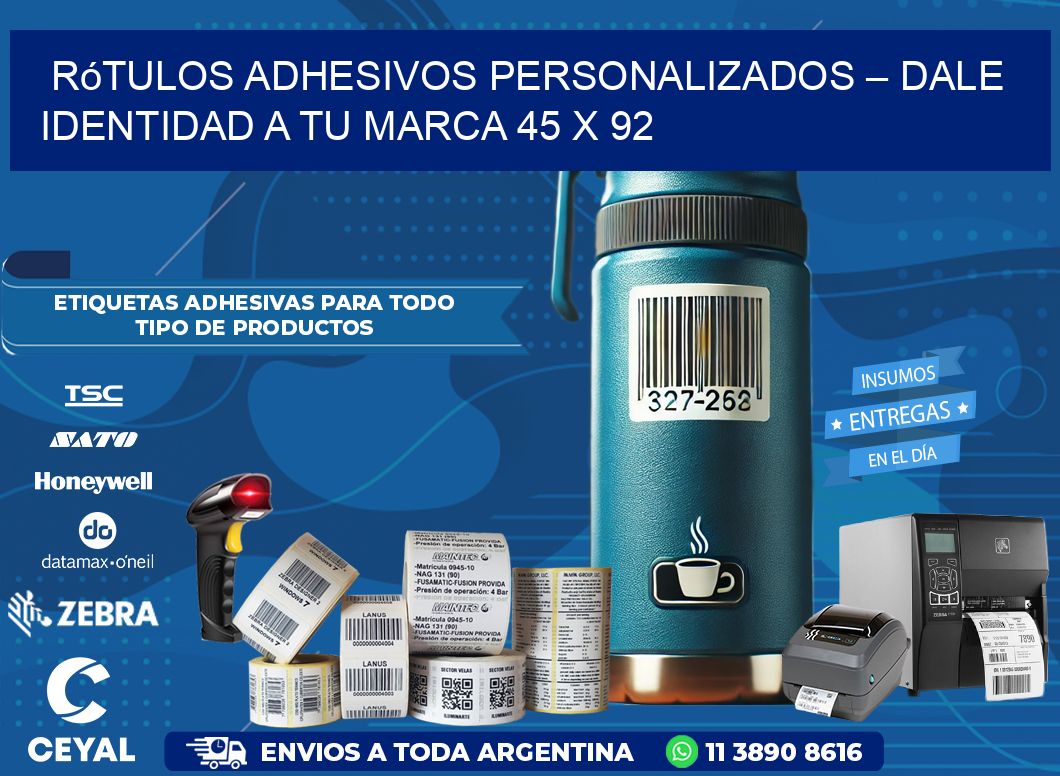 Rótulos Adhesivos Personalizados – Dale Identidad a Tu Marca 45 x 92