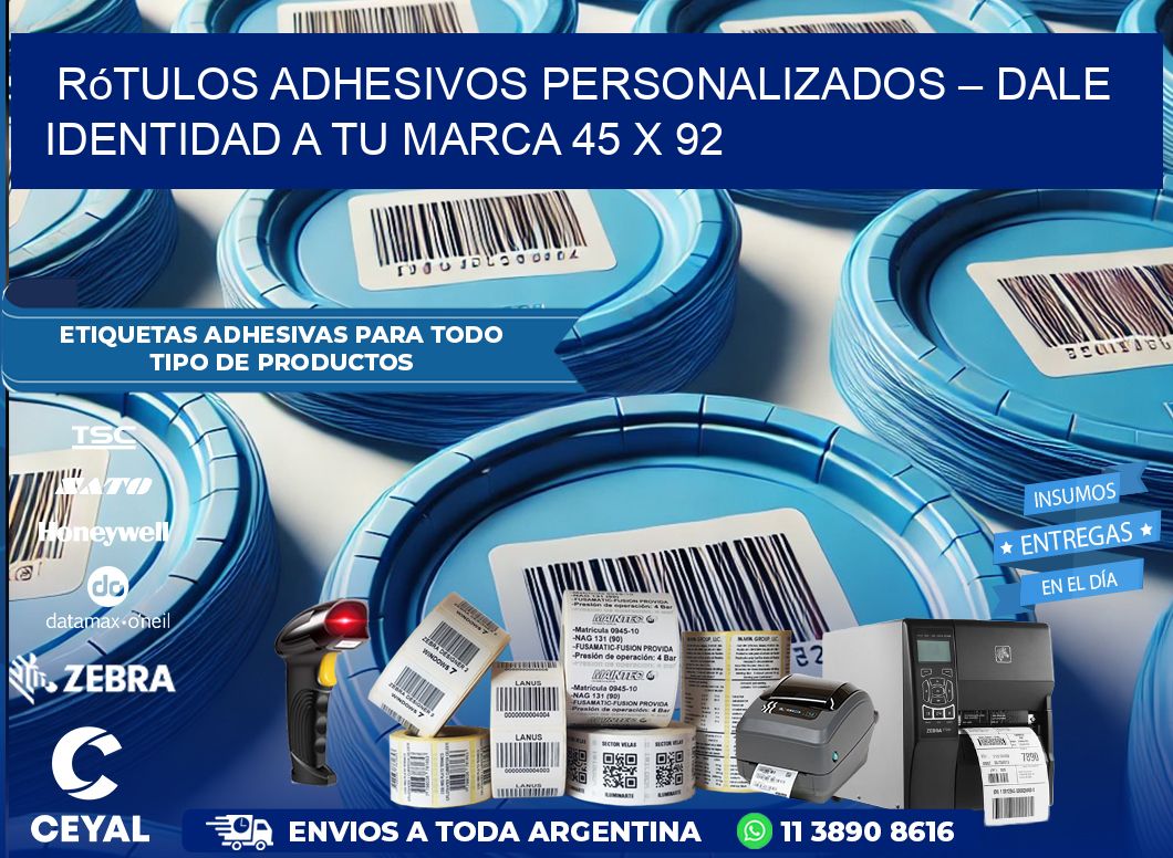 Rótulos Adhesivos Personalizados – Dale Identidad a Tu Marca 45 x 92