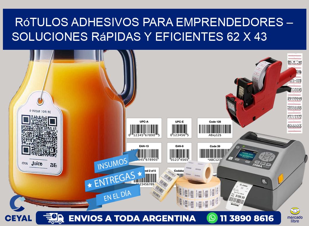 Rótulos Adhesivos para Emprendedores – Soluciones Rápidas y Eficientes 62 x 43