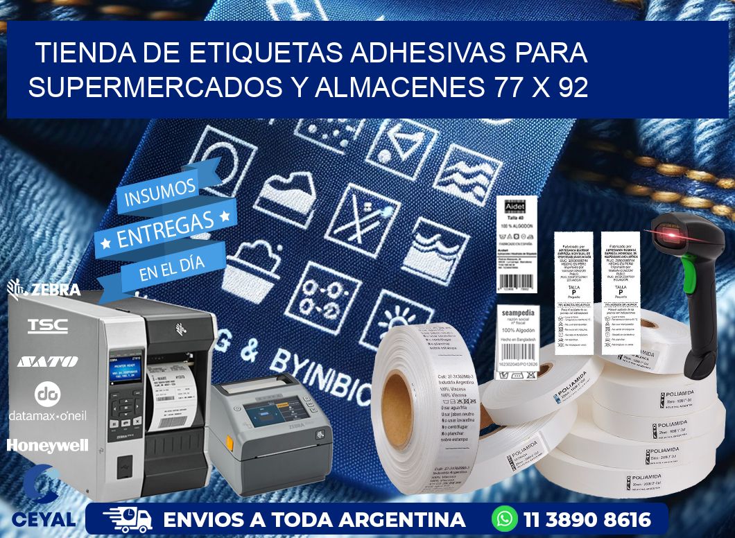 Tienda de Etiquetas Adhesivas para Supermercados y Almacenes 77 x 92