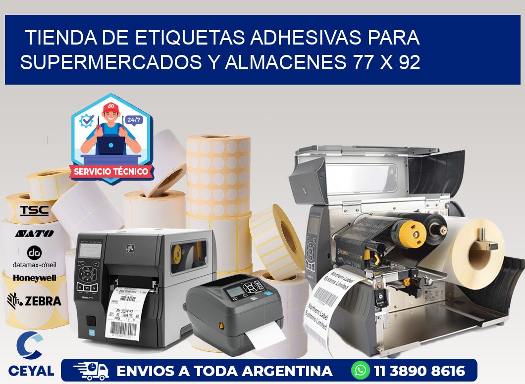 Tienda de Etiquetas Adhesivas para Supermercados y Almacenes 77 x 92