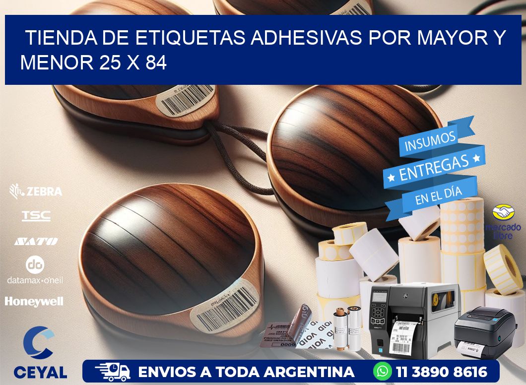 Tienda de Etiquetas Adhesivas por Mayor y Menor 25 x 84