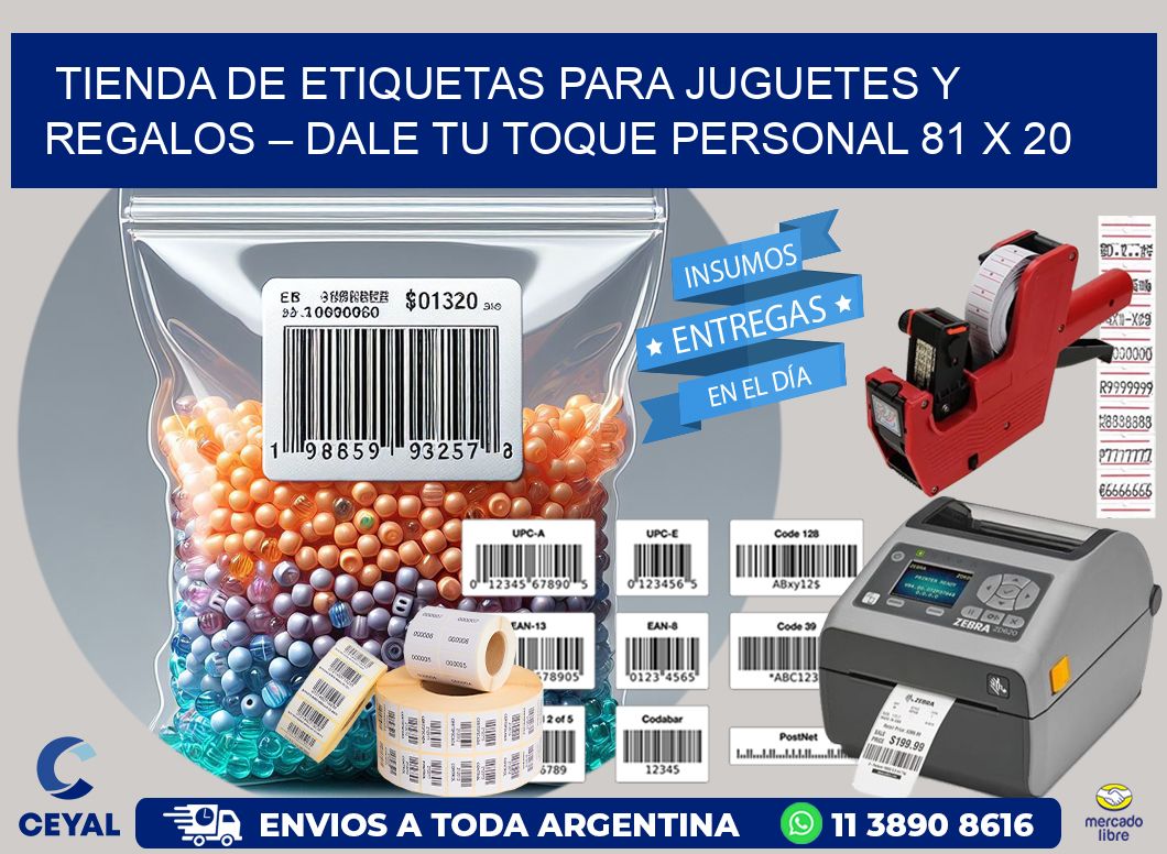 Tienda de Etiquetas para Juguetes y Regalos – Dale Tu Toque Personal 81 x 20
