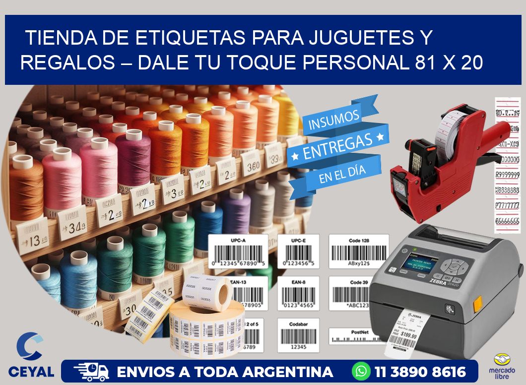 Tienda de Etiquetas para Juguetes y Regalos – Dale Tu Toque Personal 81 x 20