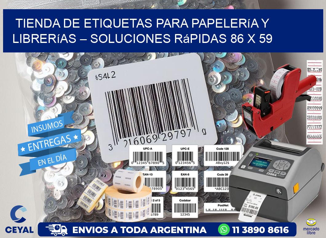 Tienda de Etiquetas para Papelería y Librerías – Soluciones Rápidas 86 x 59
