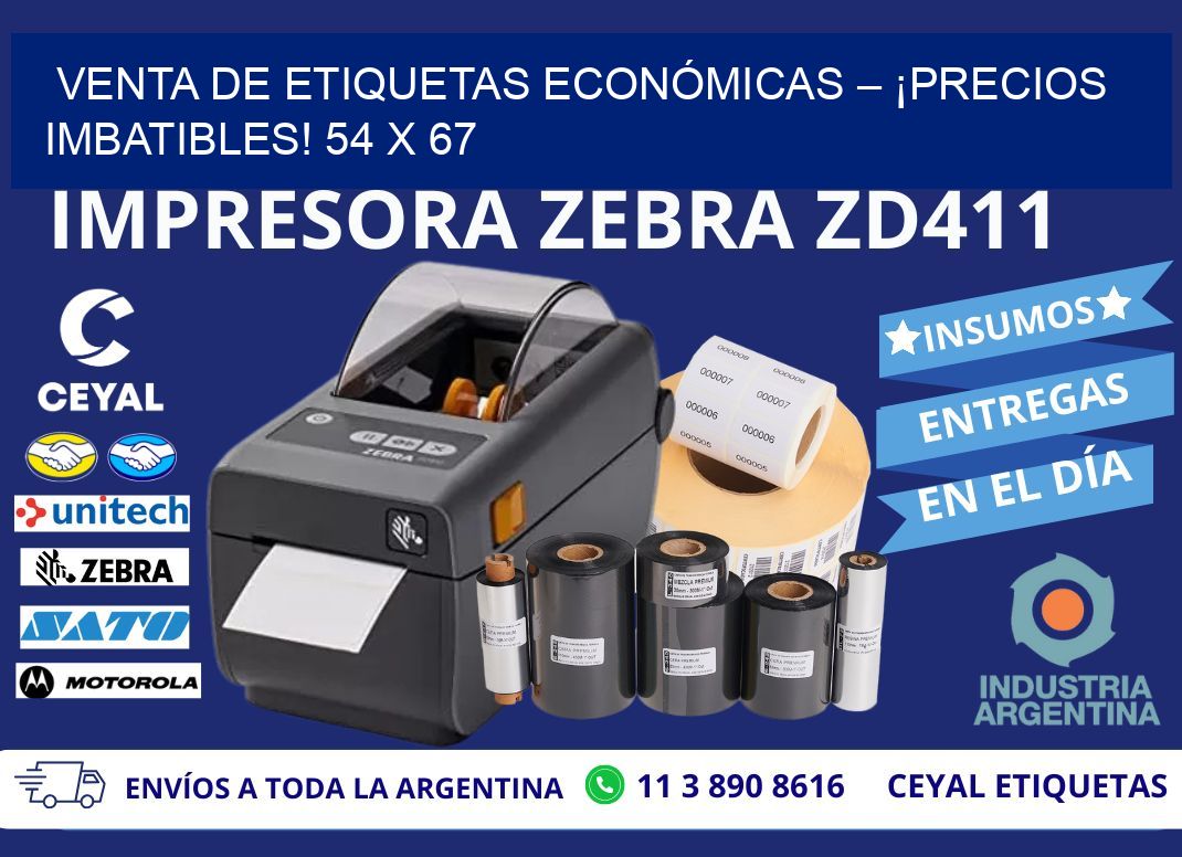 VENTA DE ETIQUETAS ECONÓMICAS – ¡PRECIOS IMBATIBLES! 54 x 67