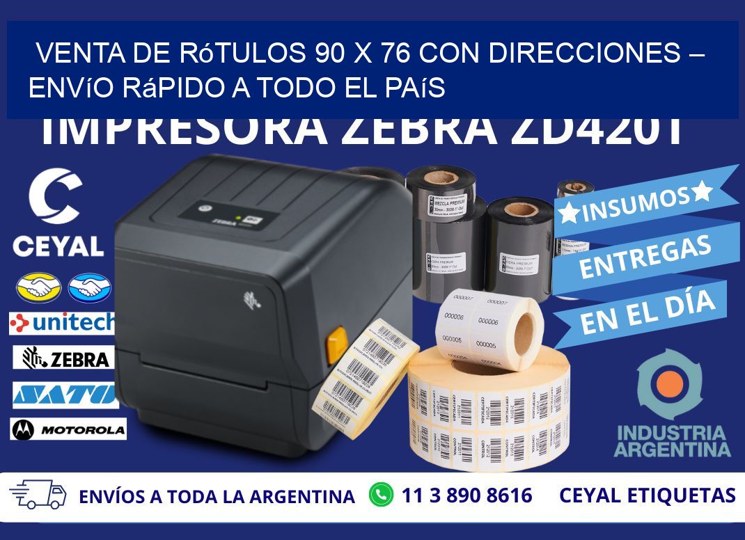 Venta de Rótulos 90 x 76 con Direcciones – Envío Rápido a Todo el País