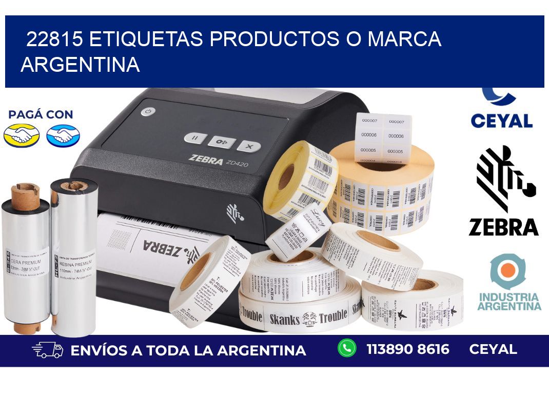 22815 ETIQUETAS PRODUCTOS O MARCA ARGENTINA