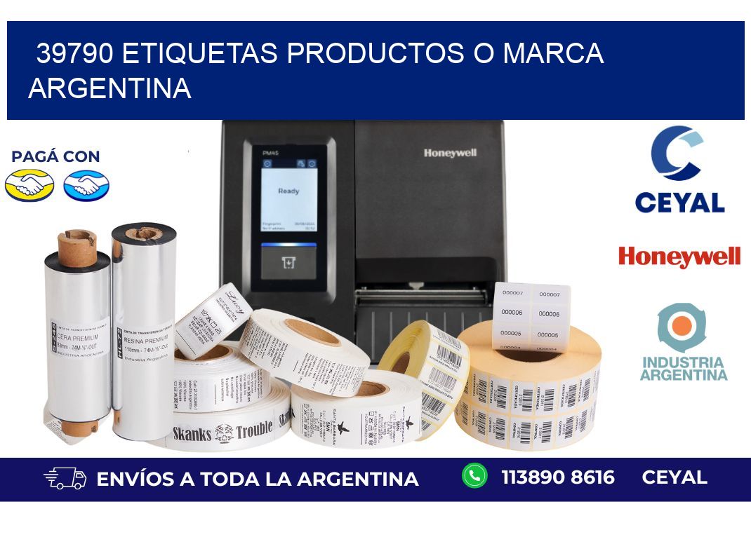 39790 ETIQUETAS PRODUCTOS O MARCA ARGENTINA