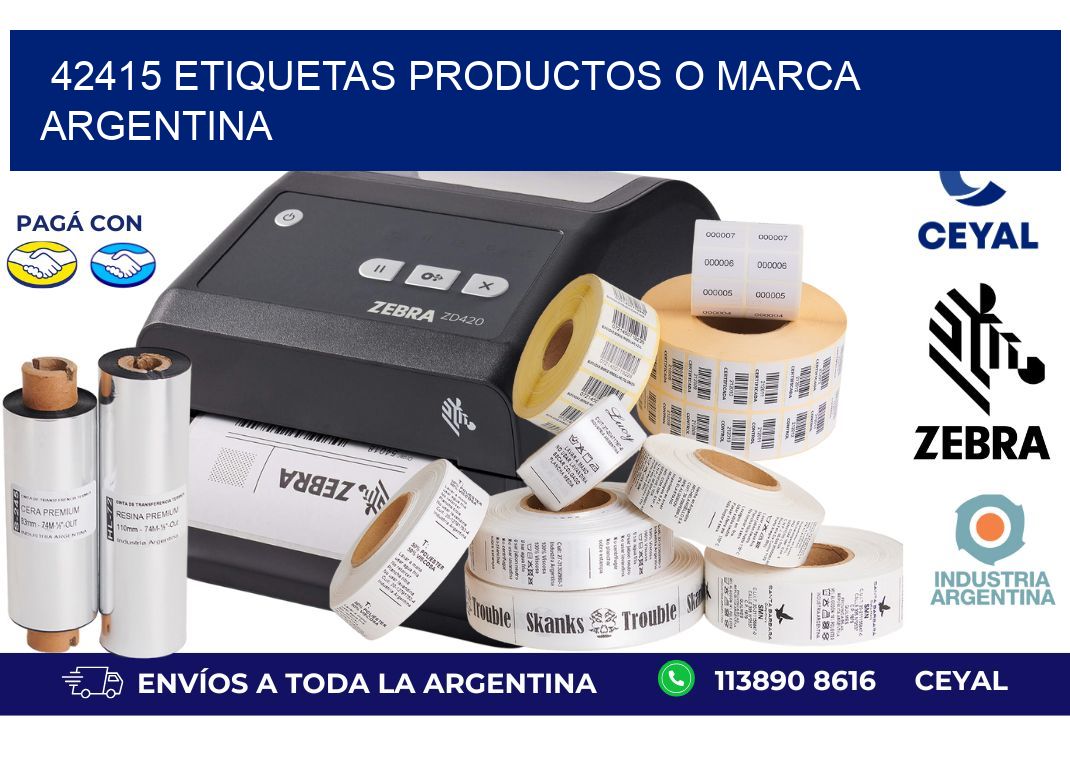 42415 ETIQUETAS PRODUCTOS O MARCA ARGENTINA