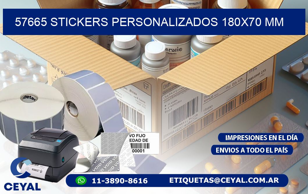 57665 STICKERS PERSONALIZADOS 180x70 mm