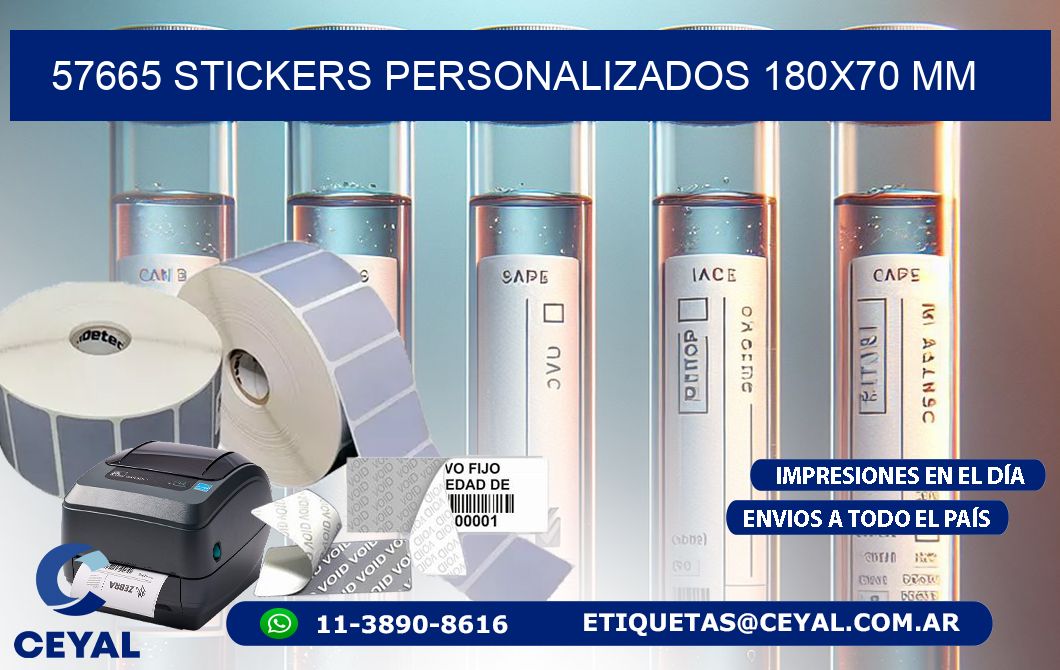 57665 STICKERS PERSONALIZADOS 180x70 mm