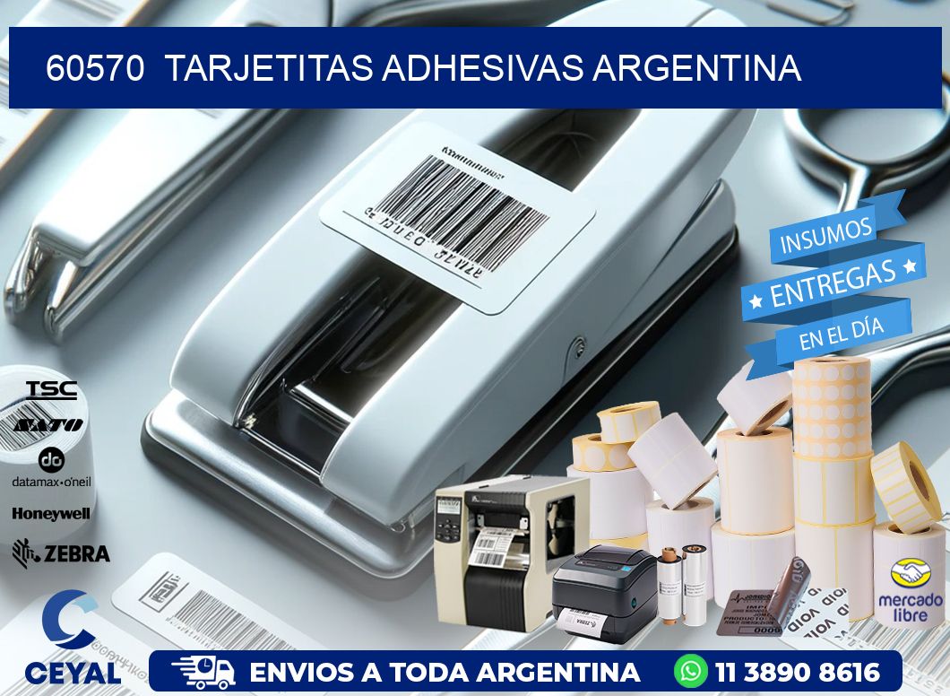 60570  Tarjetitas Adhesivas Argentina