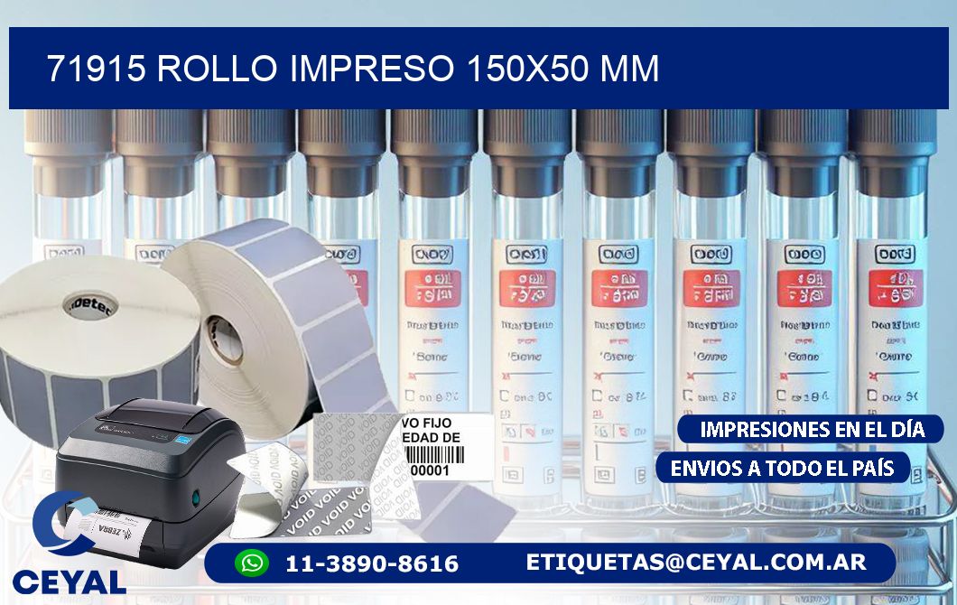 71915 ROLLO IMPRESO 150x50 mm