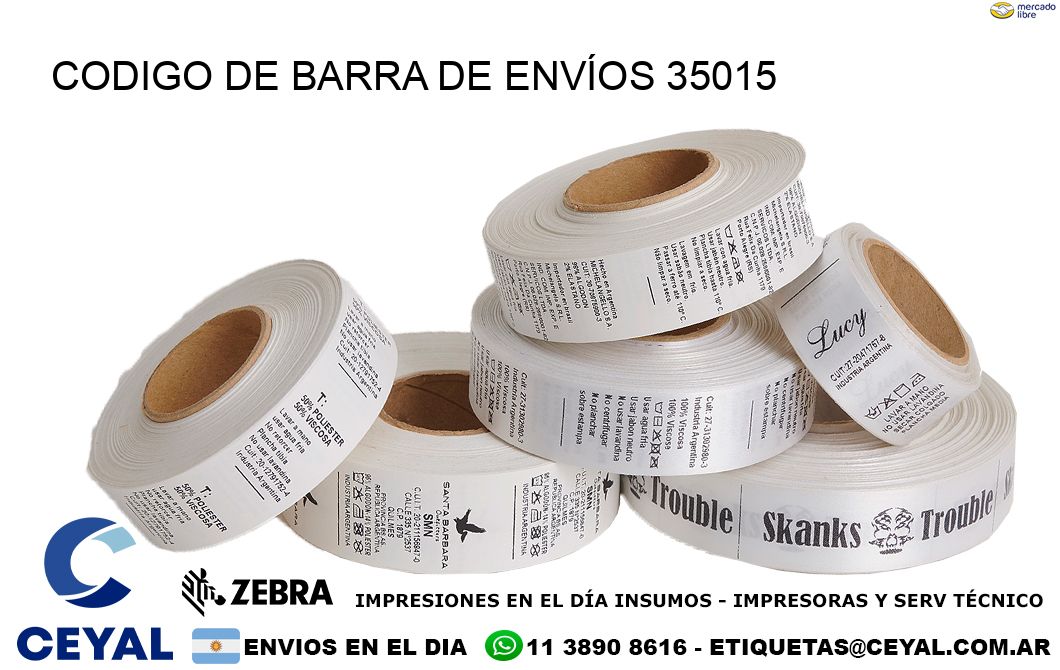 CODIGO DE BARRA DE ENVÍOS 35015