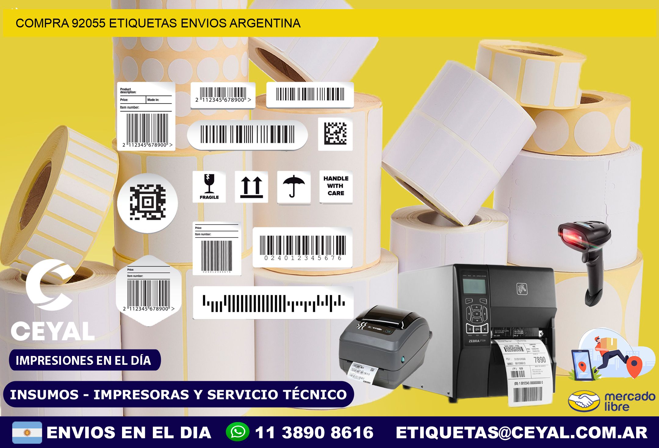 COMPRA 92055 ETIQUETAS ENVIOS ARGENTINA