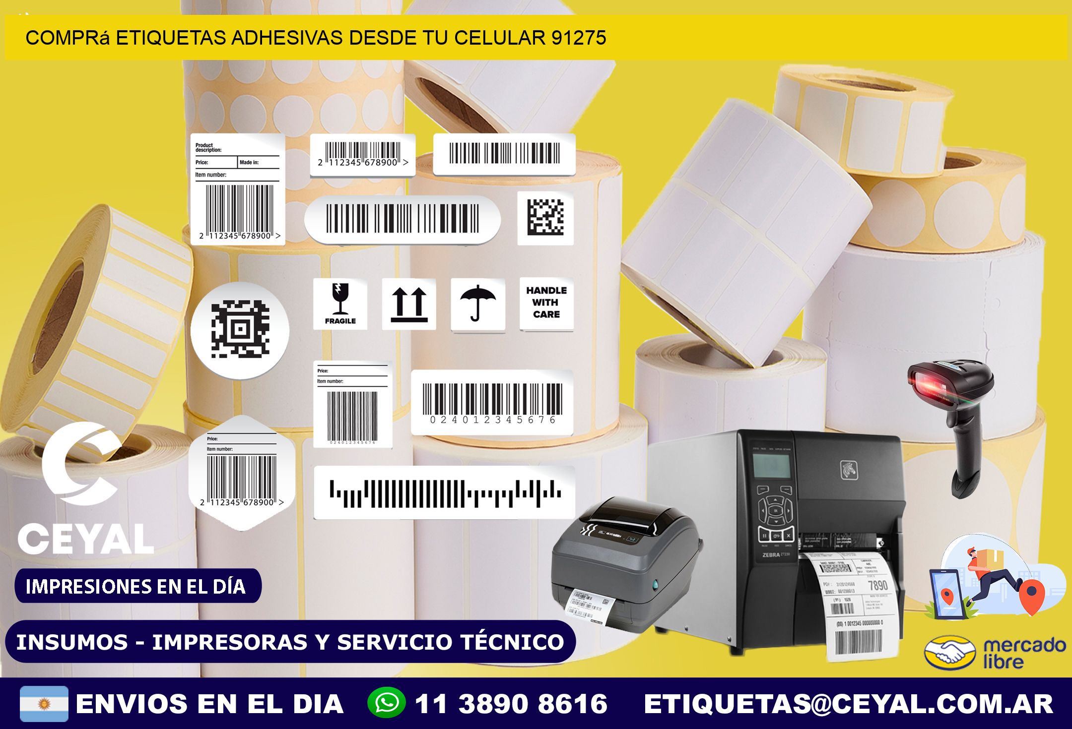 Comprá Etiquetas Adhesivas Desde tu Celular 91275