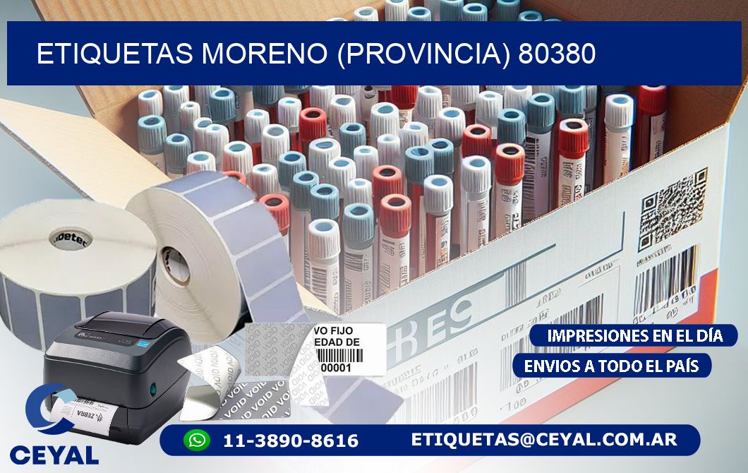 ETIQUETAS MORENO (PROVINCIA) 80380