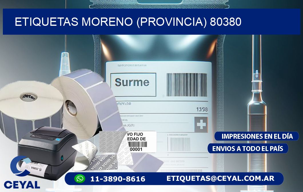 ETIQUETAS MORENO (PROVINCIA) 80380