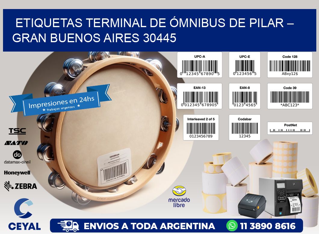 ETIQUETAS TERMINAL DE ÓMNIBUS DE PILAR – GRAN BUENOS AIRES 30445