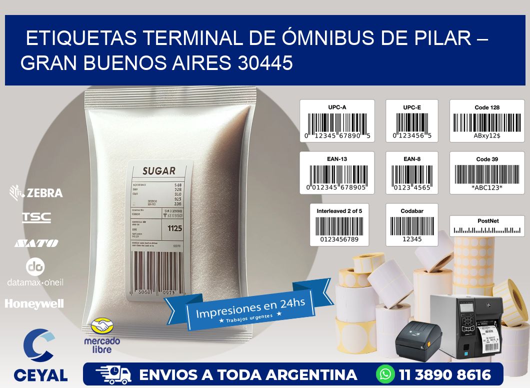 ETIQUETAS TERMINAL DE ÓMNIBUS DE PILAR – GRAN BUENOS AIRES 30445