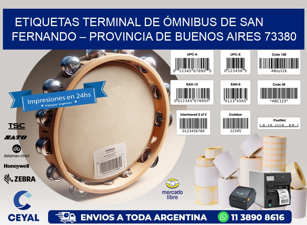 ETIQUETAS TERMINAL DE ÓMNIBUS DE SAN FERNANDO – PROVINCIA DE BUENOS AIRES 73380