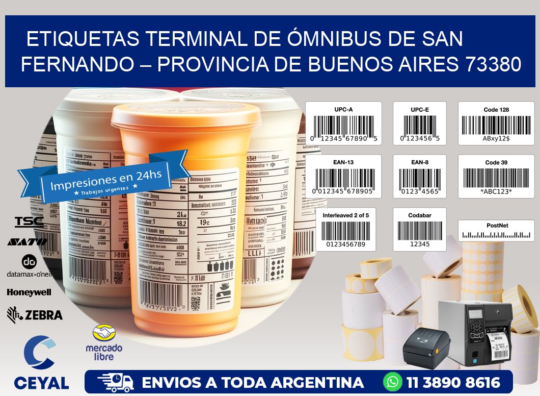 ETIQUETAS TERMINAL DE ÓMNIBUS DE SAN FERNANDO – PROVINCIA DE BUENOS AIRES 73380