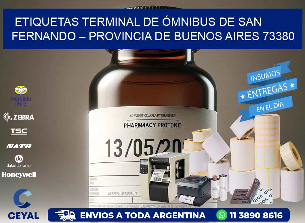 ETIQUETAS TERMINAL DE ÓMNIBUS DE SAN FERNANDO – PROVINCIA DE BUENOS AIRES 73380