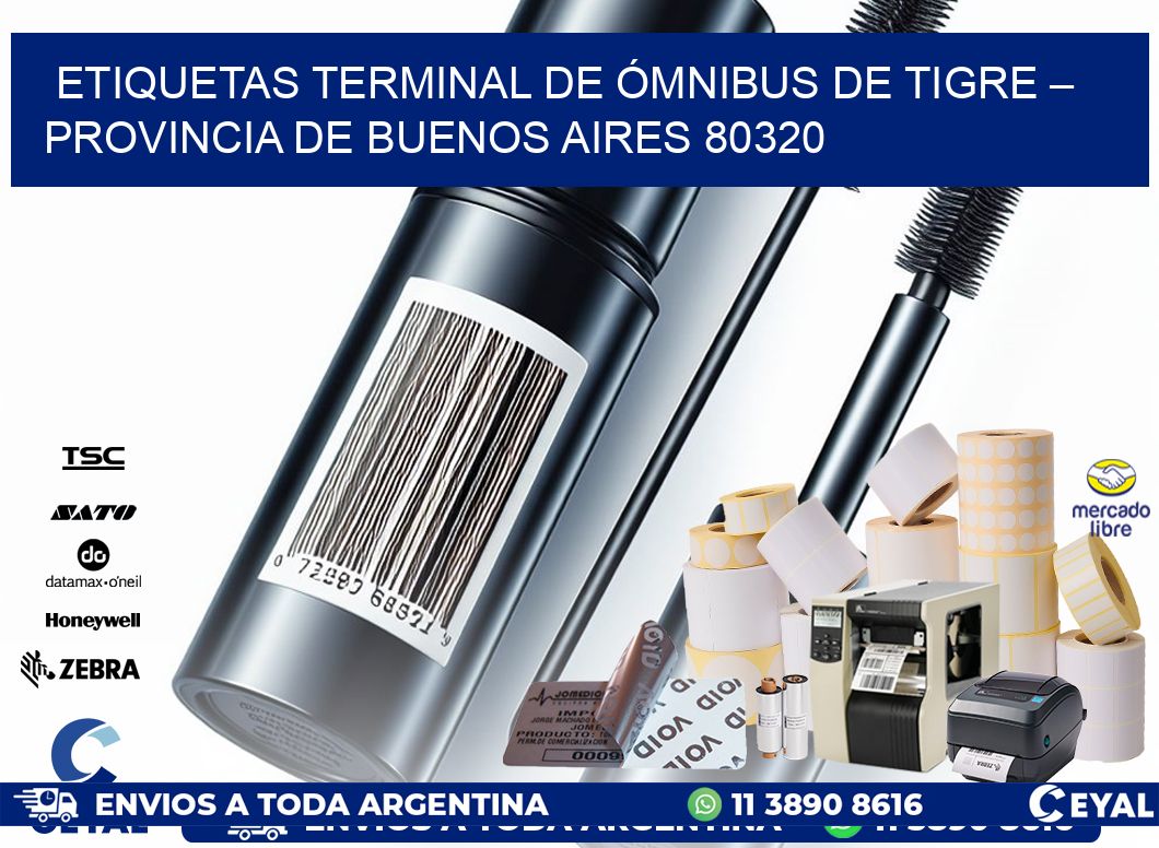 ETIQUETAS TERMINAL DE ÓMNIBUS DE TIGRE – PROVINCIA DE BUENOS AIRES 80320