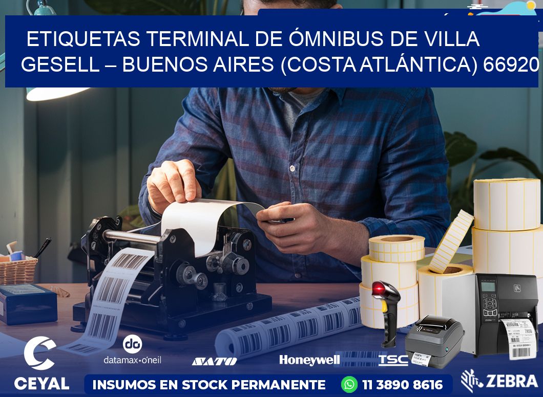 ETIQUETAS TERMINAL DE ÓMNIBUS DE VILLA GESELL – BUENOS AIRES (COSTA ATLÁNTICA) 66920