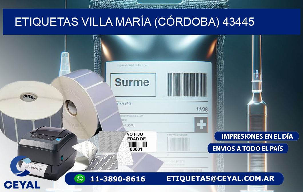 ETIQUETAS VILLA MARÍA (CÓRDOBA) 43445