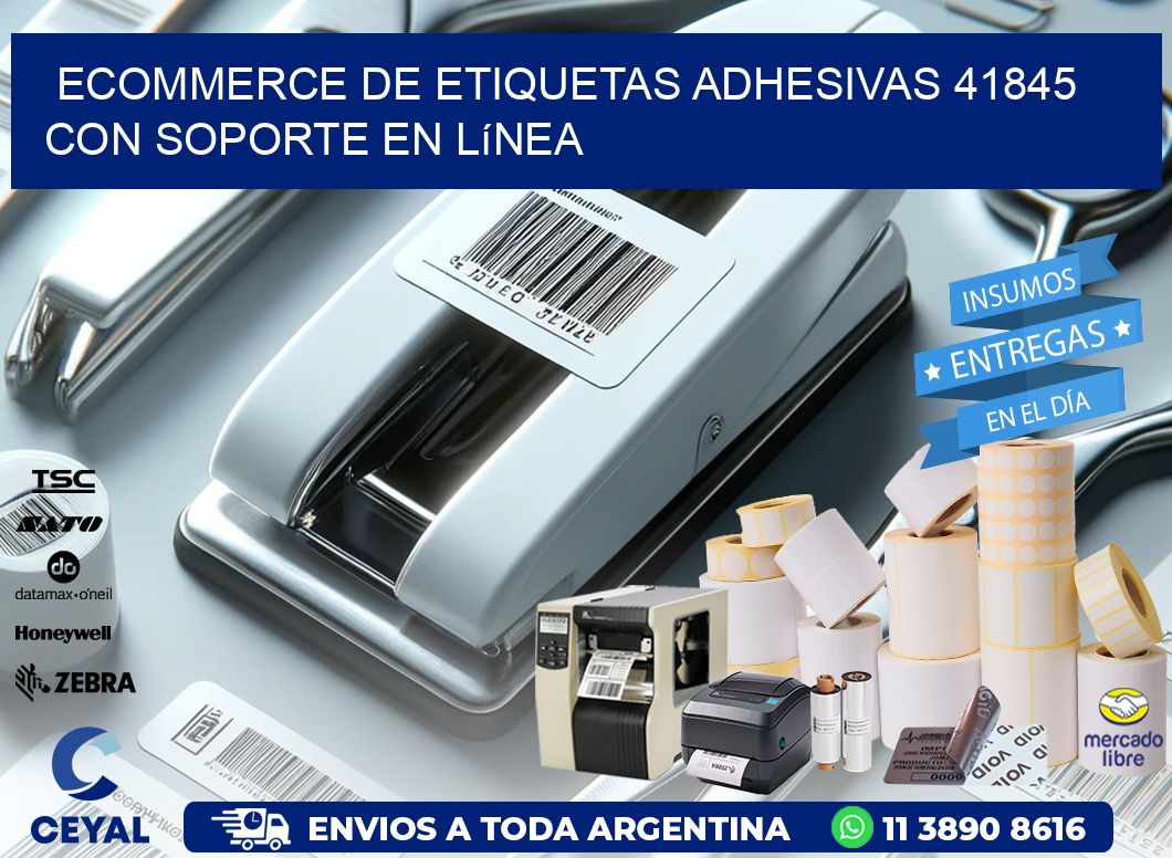 Ecommerce de Etiquetas Adhesivas 41845 con Soporte en Línea