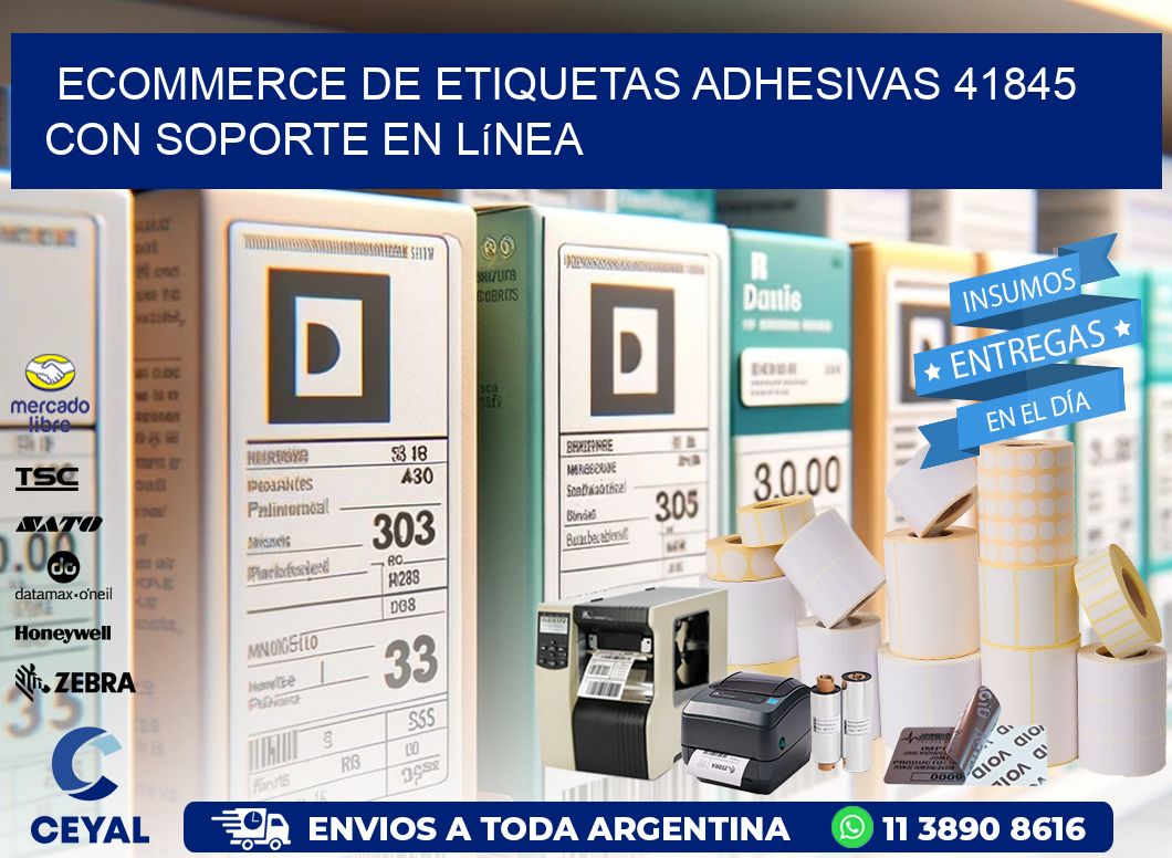 Ecommerce de Etiquetas Adhesivas 41845 con Soporte en Línea