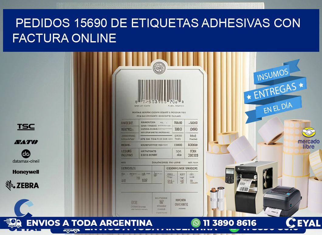 Pedidos 15690 de Etiquetas Adhesivas con Factura Online