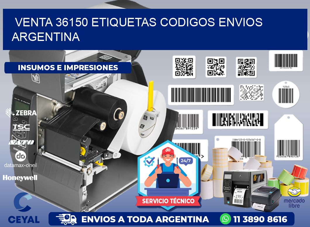VENTA 36150 ETIQUETAS CODIGOS ENVIOS ARGENTINA