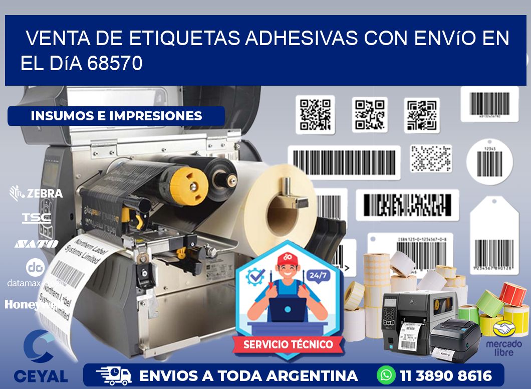 Venta de Etiquetas Adhesivas con Envío en el Día 68570