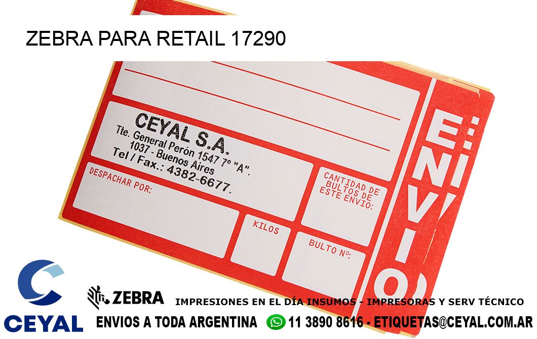 ZEBRA PARA RETAIL 17290