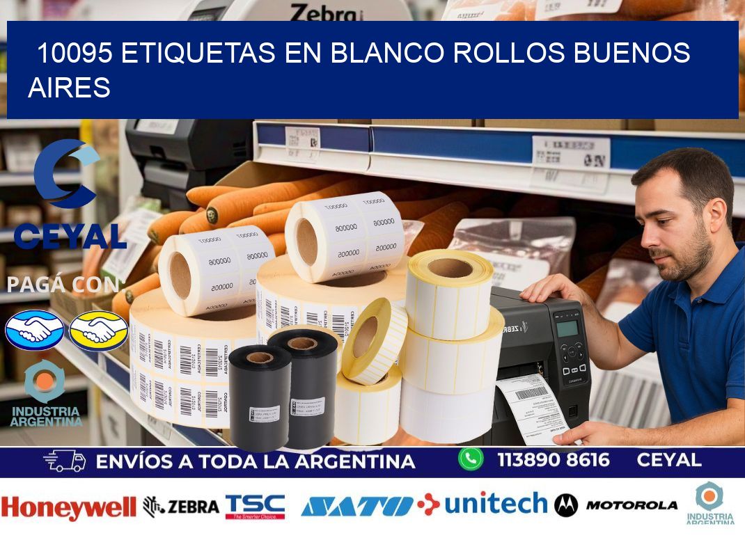 10095 ETIQUETAS EN BLANCO ROLLOS BUENOS AIRES