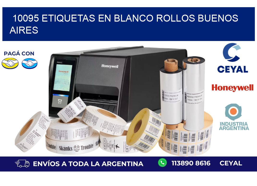 10095 ETIQUETAS EN BLANCO ROLLOS BUENOS AIRES