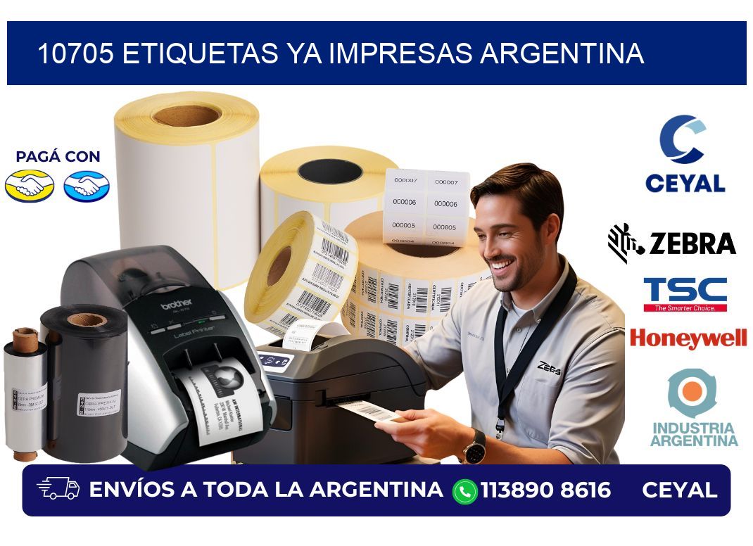 10705 ETIQUETAS YA IMPRESAS ARGENTINA