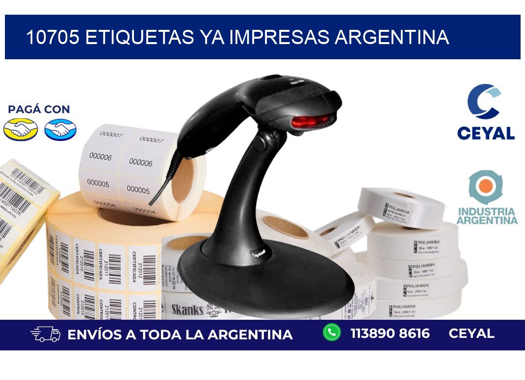 10705 ETIQUETAS YA IMPRESAS ARGENTINA