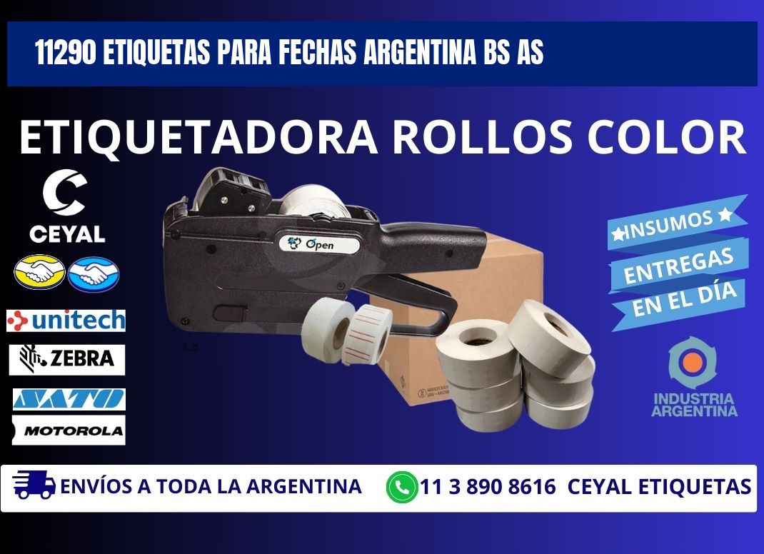11290 ETIQUETAS PARA FECHAS ARGENTINA BS AS
