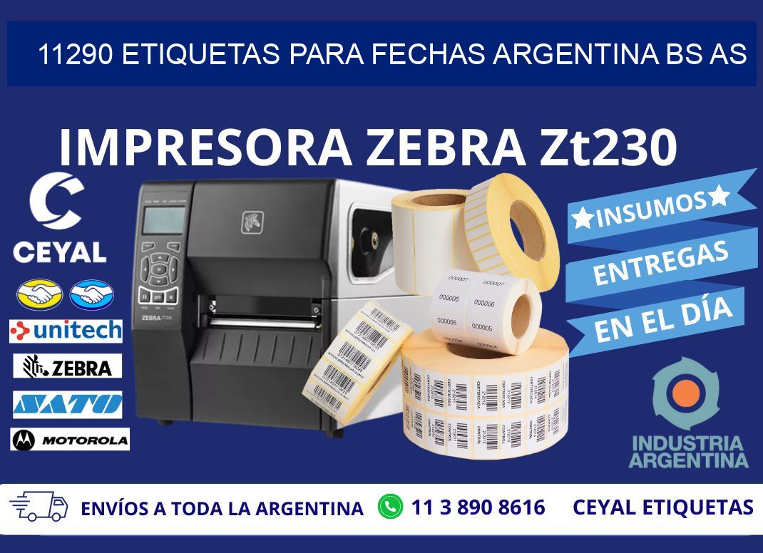 11290 ETIQUETAS PARA FECHAS ARGENTINA BS AS
